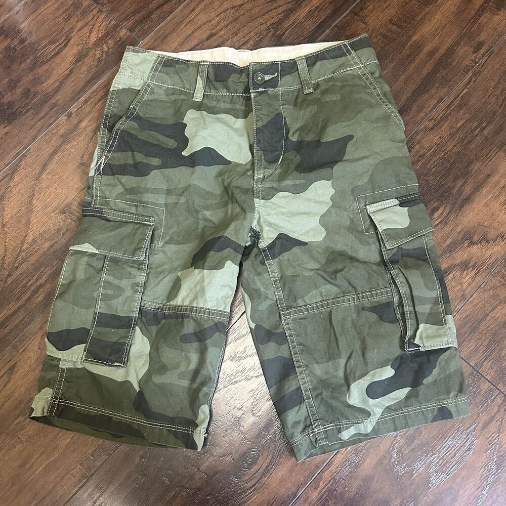 Gap Kids Boys' Camo Ranger Cargo Shorts Adjustable Waist Size 14 NWOT